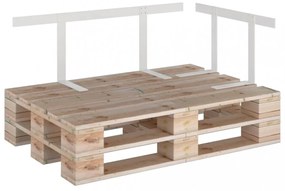 fehér vas raklapkanapé-háttámla 110 cm