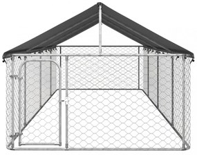 vidaXL kültéri kutyakennel tetővel 600 x 200 x 150 cm
