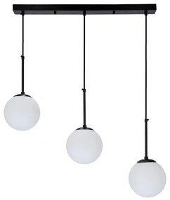 Candellux Csillár zsinóron POMPEI 3xE27/40W/230V fekete 33-09609