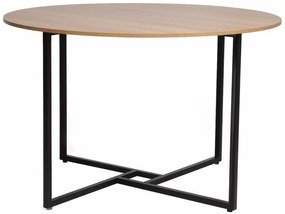 Alto kerek étkezőasztal tölgy/fekete 120 cm