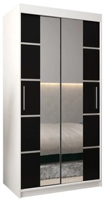 Ruhásszekrény 100 cm Verika 4 100 (fehér + fekete). 1064249