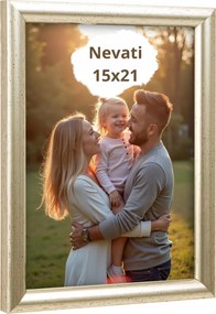 Képkeret 15x21 ezüst, üveg portré univerzális