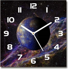 Merkúr szögletes üveg falióra 30x30 cm