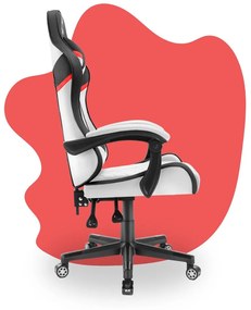 Gyerek gamer szék HC-1004 - fekete-fehér-piros