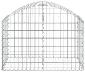 íves horganyzott vas gabion kosár 100x50x60/80 cm