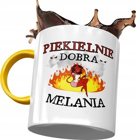 Sárga Bögre Melánia Feleség Barátnő Ajándék Nyomtatott Fotóval