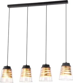 Rabalux beltéri függeszték e27 4x60w matt fekete zenaida