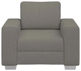 világosszürke kordbársony szövet kanapéfotel 60 cm