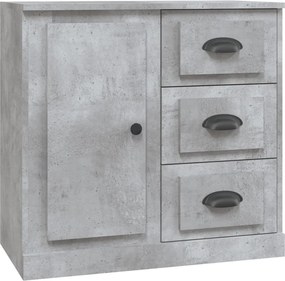vidaXL betonszürke szerelt fa tálalószekrény 70x35,5x67,5 cm