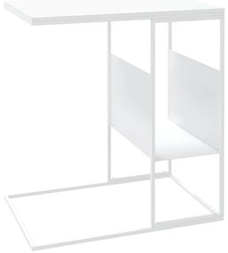 Fehér szerelt fa kisasztal 55x36x59,5 cm