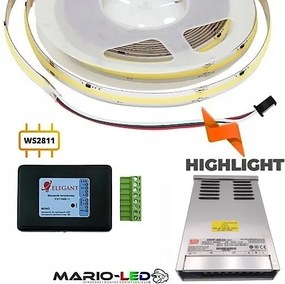 LED-es fényfüzér szett Cob 3000K 20m távirányító