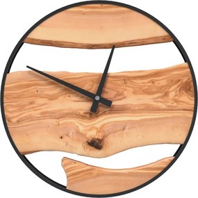 vidaXL barna vas és olívafa falióra Ø35 cm
