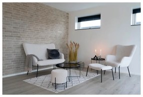 Glasgow fehér műszőrme füles fotel - House Nordic
