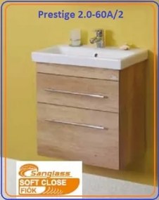 Sanglass Prestige 2.0, 60 cm Fürdőszoba alsószekrény mosdóval-EGY-Egyedi szín összeállítás