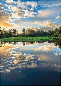 Fotótapéta A tó nyugodt tükröződése a természet harmóniájában 184x254 +ragasztó