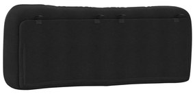 fekete szövet fejtámla párna 120 cm
