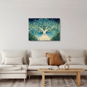 Üveg kép – Mágikus fa spirálokkal (70x50 cm)