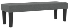 Boxspring ágy matraccal és padkészlet sötétszürke 140x200 cm textília
