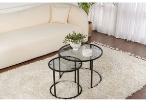 Dohányzóasztal Fekete-Grey-60-42