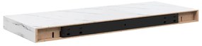 vidaXL Falpolc tárolóval 2 pcs Fehér márvány 60 x 23,5 x 4 cm Faanyag