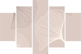 Kép - Bézs színű levelek N⁰6 (150x105 cm)