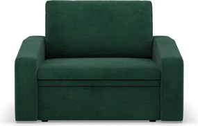 Vertico fekvőfotel, 90 cm széles, kordbársony, zöld