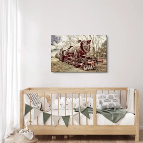A mozdony történelmi képe (90x60 cm)