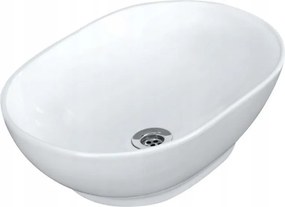 Mosdókagyló Fürdőszobába Ovális Asztali Jaquar Fehér Tömör Modern