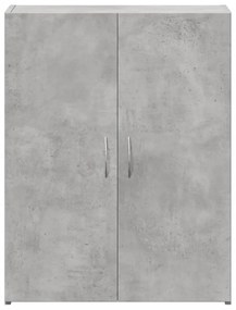 betonszürke szerelt fa irattartó szekrény 60 x 32 x 77,5 cm