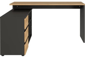 Íróasztal tölgyfa dekorral 146x145 cm Lissabon - Germania