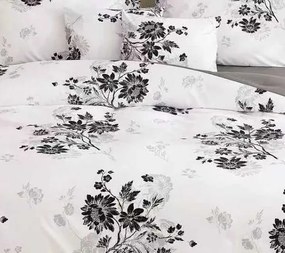 Flanel ágyneműhuzat Homa BRIA WHITE and BLACK 7 részes 140x200 cm