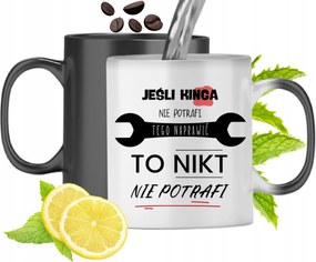 Mágikus Bögre Kingi Fekete Színváltós, fényképes nyomattal