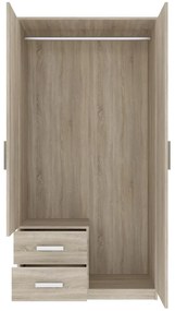 Verdana gardróbszekrény 100cm 2D2S Sonoma Oak N