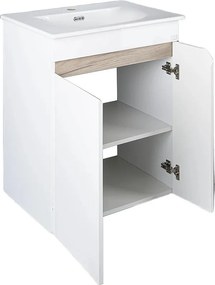 TMP VISION LONG 60 fali függesztett fürdőszobai bútor - SKY E-8099-60 mosdóval- 61 x 46 x 74 cm