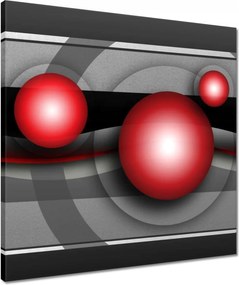 Vászonkép 50x50 Piros gömbök Absztrakt
