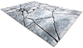 Modern COZY szőnyeg 8873 Cracks, repedt beton - Structural két szintű gyapjú világos szürke / kék