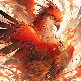 Poszter 20x20cm Főnix: Újjászületés