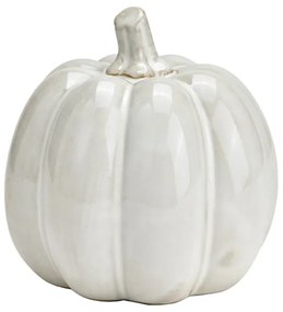 Porcelán sütőtök dekoráció PUMPKIN WHITE 9x9 cm fehér