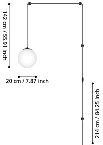 Eglo 900977 - Csillár zsinóron RONDO 1xE27/40W/230V