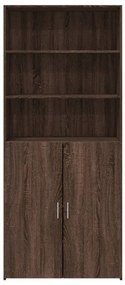 barna tölgy-színű szerelt fa magasszekrény 80 x 42,5 x 185 cm