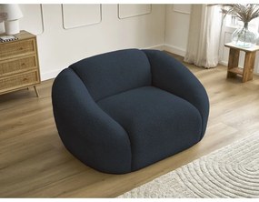 Sötétkék buklé fotel Tina – Bobochic Paris