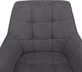 Design fotel, szürke/fekete, MARKEN