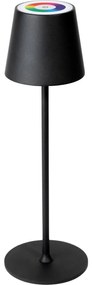 Platinet LED RGBW Dimmelhető kültér lámpa LED/4W/4000 mAh 3000/4000/5500K IP44 fekete PL0540
