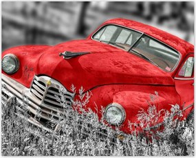 Poszterek 50x40 Piros régi autó