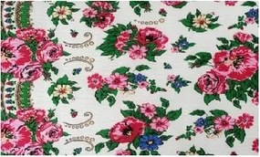 Prémium kéreg párnahuzat 30x50 100% pamut Népi regionális virágok