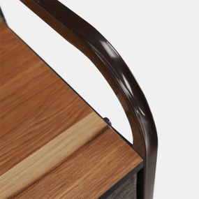 HAZEL TYP 3 szekrény szövet fiókokkal, barna, XL