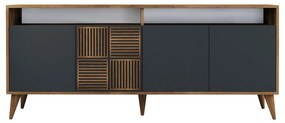 Konzolasztal Milan - Walnut, Anthracite