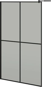 vidaXL sötét edzett üveg zuhanyfal küszöb nélküli zuhanyhoz 118x190 cm