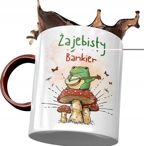 Bordó Bögre Bankárnak Békás Bankár Nyomtatott Fotóval