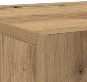 3 ajtós oldalszekrény Kézműves tölgy 90x34x80 cm Műszaki fa